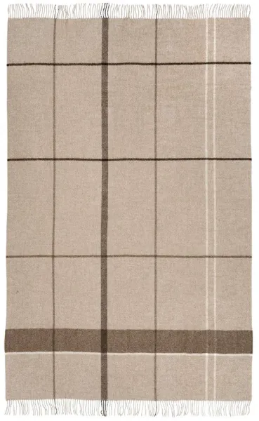 KRISTINA DAM STUDIO Gradient Throw plaid - brun alpaca og uld (240x140)